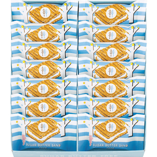シュガーバターサンドの木(14個入)【ギフト包装済】 御中元 御歳暮 お祝い 手土産 内祝い お返し 香典返し 御供