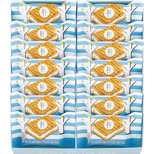 シュガーバターサンドの木(14個入)【ギフト包装済】 御中元 御歳暮 お祝い 手土産 内祝い お返し 香典返し 御供