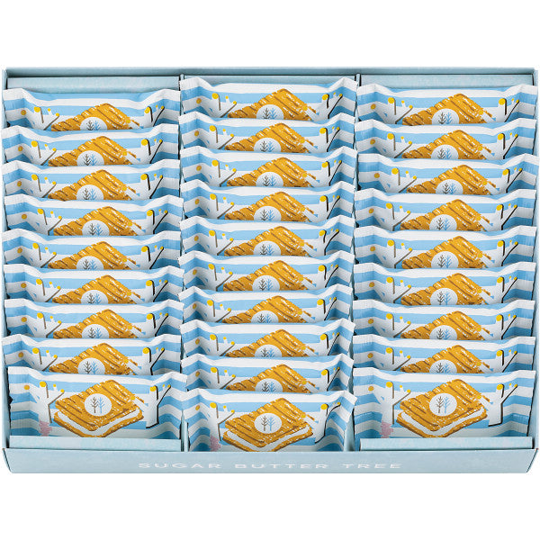 シュガーバターサンドの木(28個入)【ギフト包装済】 御中元 御歳暮 お祝い 手土産 内祝い お返し 香典返し 御供