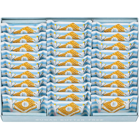 シュガーバターサンドの木(28個入)【ギフト包装済】 御中元 御歳暮 お祝い 手土産 内祝い お返し 香典返し 御供