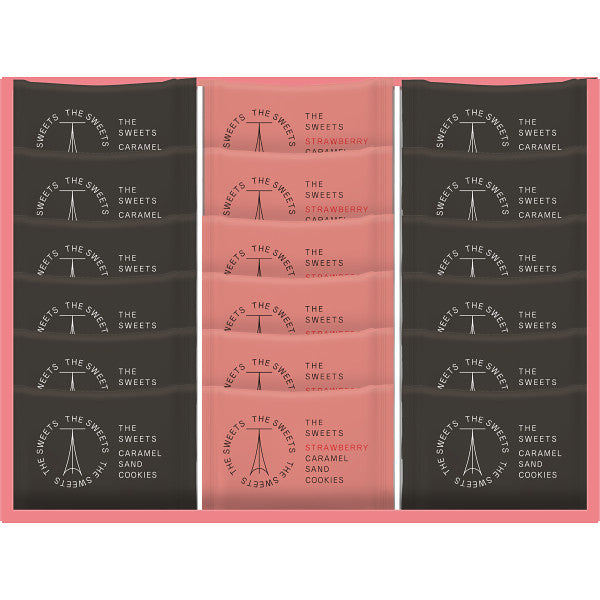 ザ・スウィーツ　キャラメルサンドクッキー ≪オリジナル＆苺≫（18個）【ギフト包装済】手土産　お返し　内祝い　お祝い　回忌法要　法事　贈り物　プレゼント