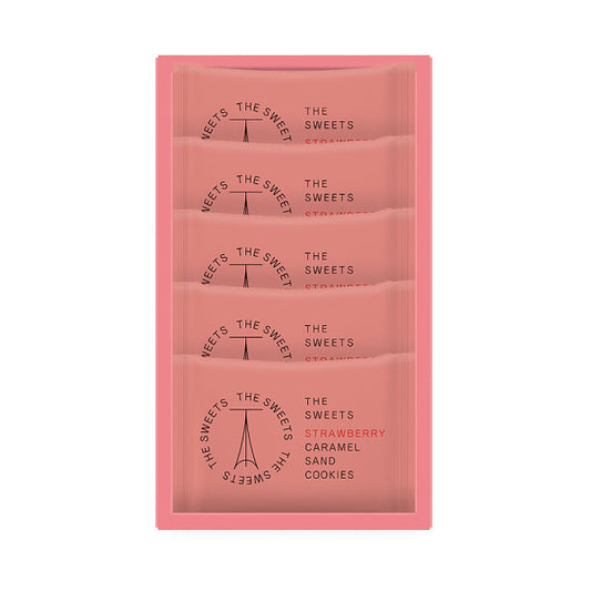 ザ・スウィーツ　苺キャラメルサンドクッキー（５個）【ギフト包装済】手土産　お返し　内祝い　お祝い　回忌法要　法事　贈り物　プレゼント