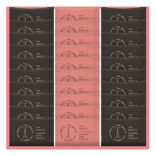 ザ・スウィーツ　キャラメルサンドクッキー ≪オリジナル＆苺≫（30個）【ギフト包装済】手土産　お返し　内祝い　お祝い　回忌法要　法事　贈り物　プレゼント