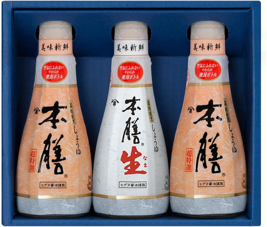 ヒゲタ醤油 本膳 ギフト HMN-9 【ギフト包装済】 御中元 御歳暮 お祝い 手土産 内祝い お返し 香典返し 御供