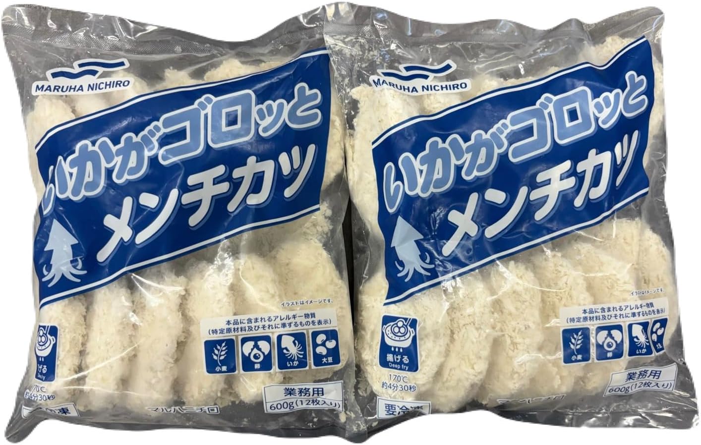 マルハニチロ いかゴロッとメンチカツ 600g（50ｇ×12個）×2袋 冷凍、業務用